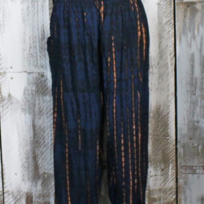 Bali Harem Trousers LS1102 DARK BLUE AND BRONZE